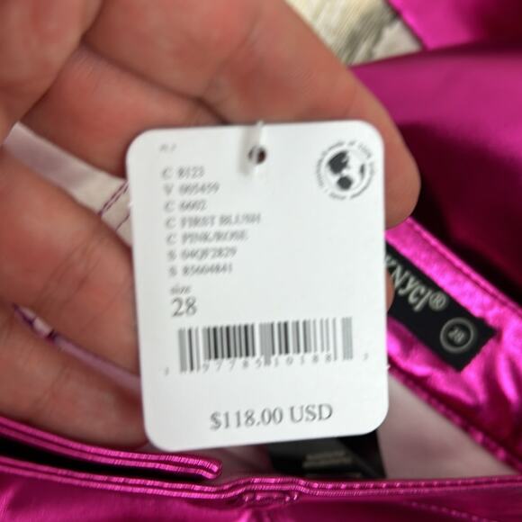 Blank NYC x Free People Women’s 28 Hot Pink Vegan Leather Wide Leg Pants NWT - Picture 9 of 10